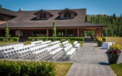 Ceremony set-up in Courtyard RancheHouse Courtyard